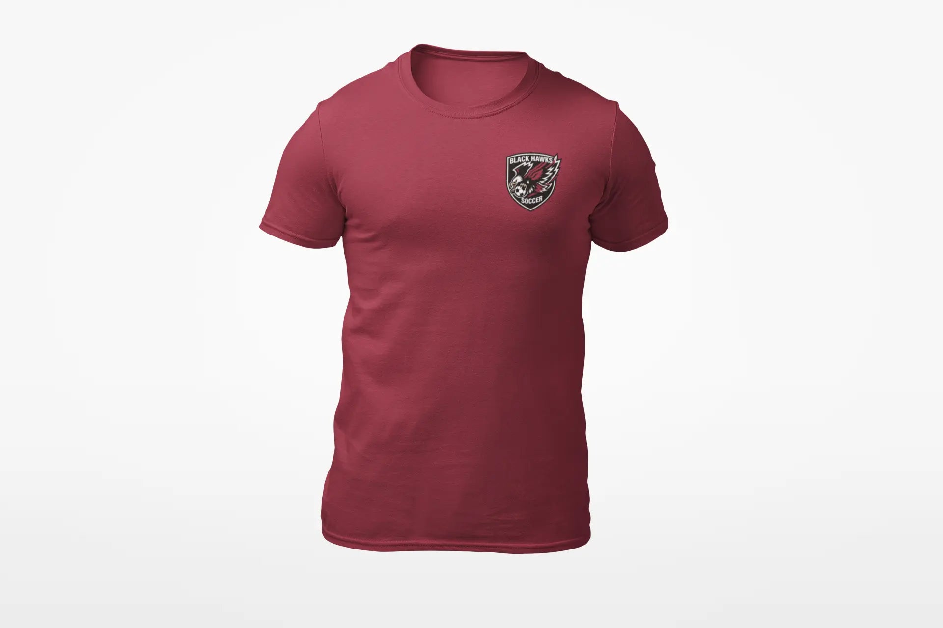 Clean background "Dominate" WFHS boys soccer shirt - team support tee for sideline parents backing the Black Hawks