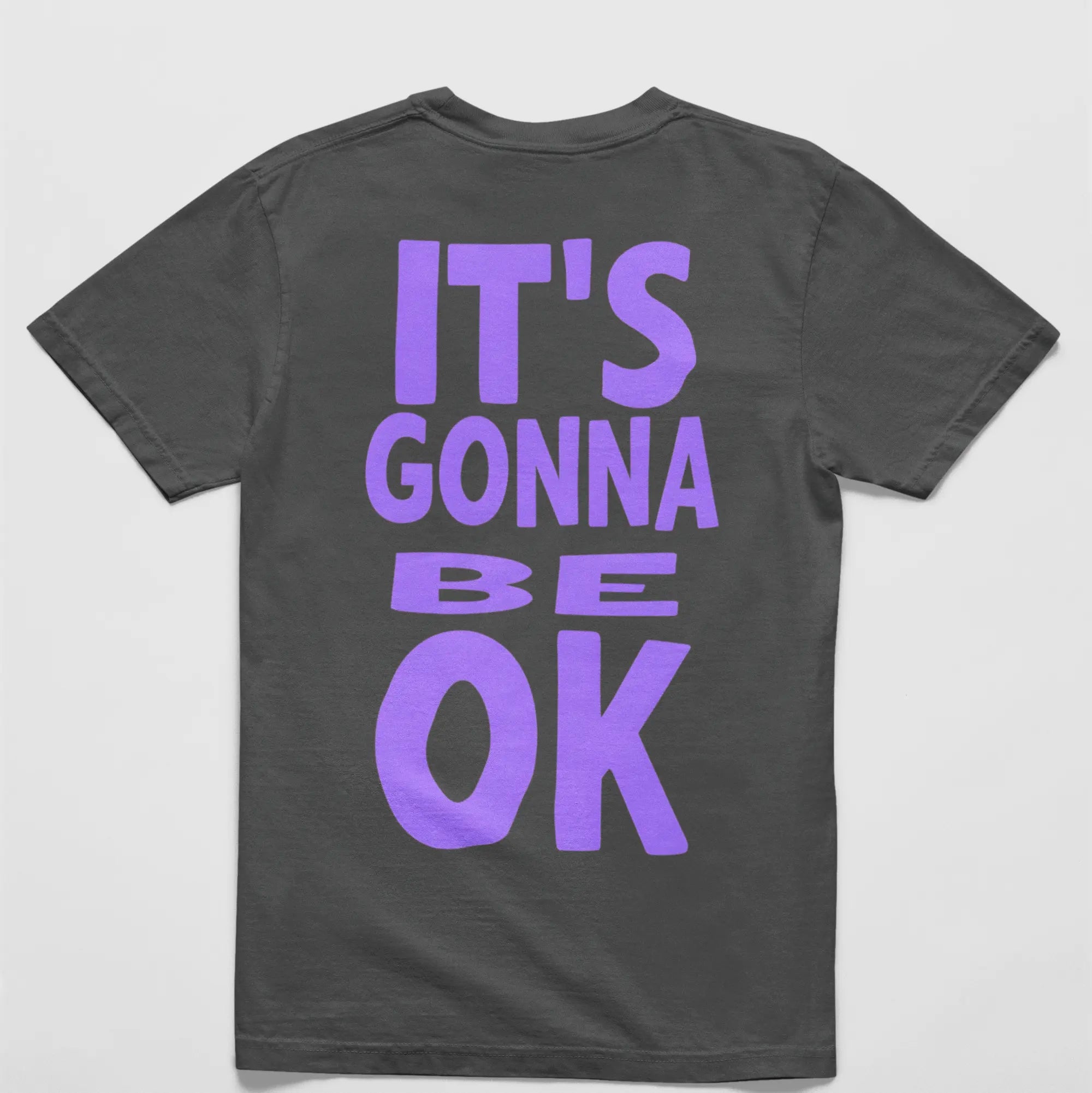 Comfort Colors "It's Gonna Be Okay" back view oversized comfort tee - mental health awareness positive vibes shirt