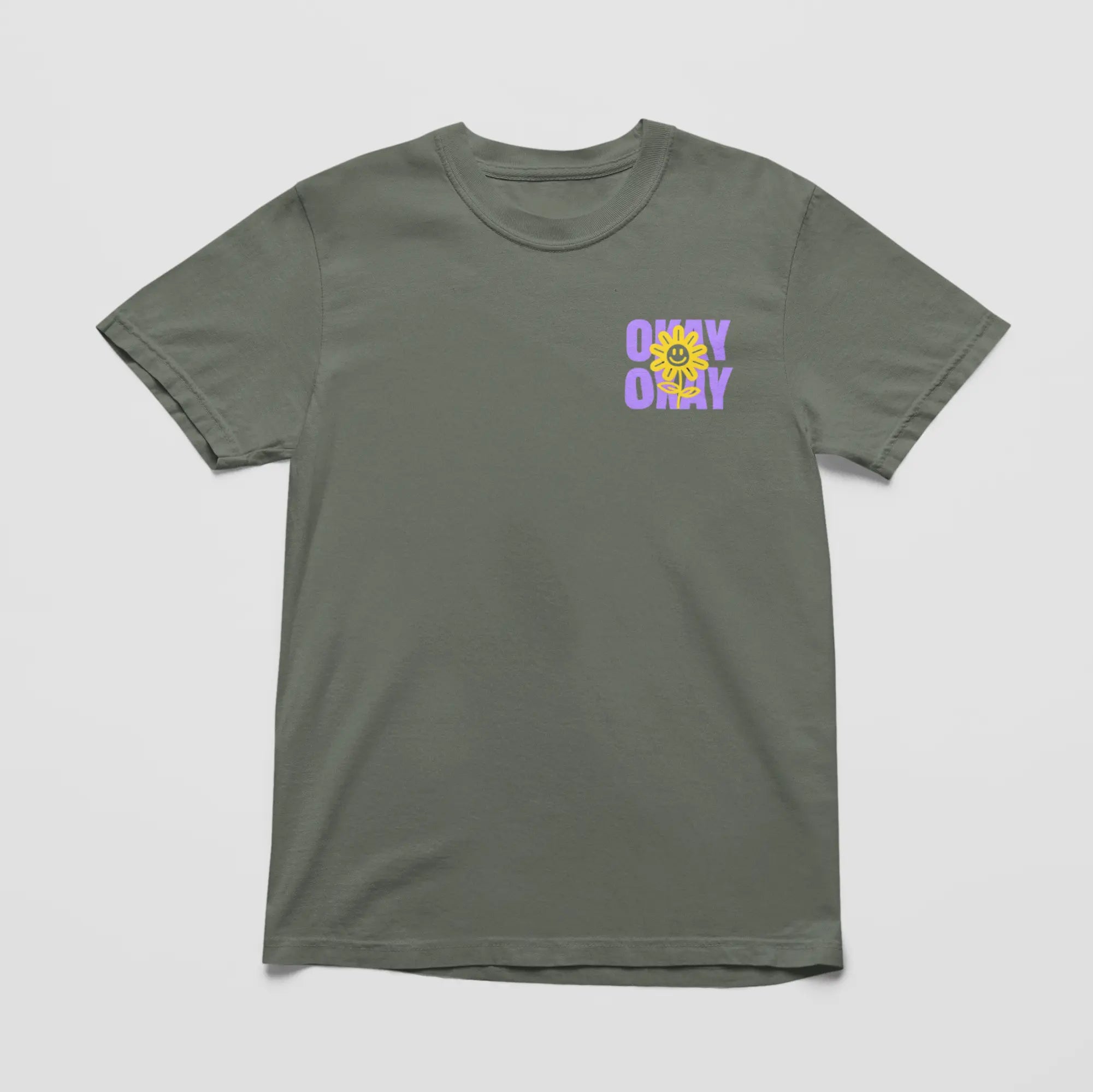 "It's Gonna Be Okay" front view Comfort Colors mental health tee - oversized positive message comfort shirt