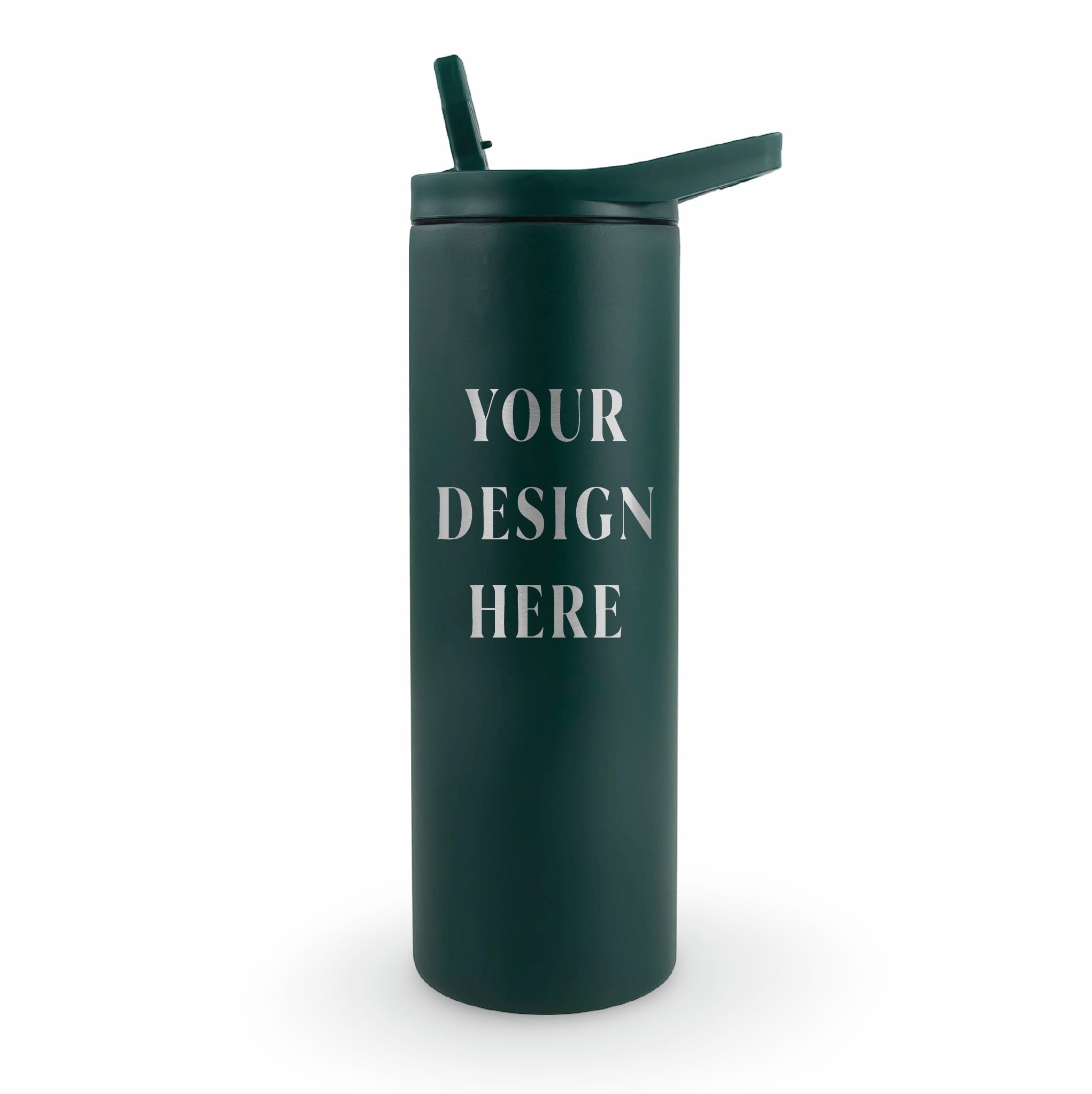 Custom 20oz laser engraved tumbler with personalized name and logo design - stainless steel insulated cup for gifts and branding