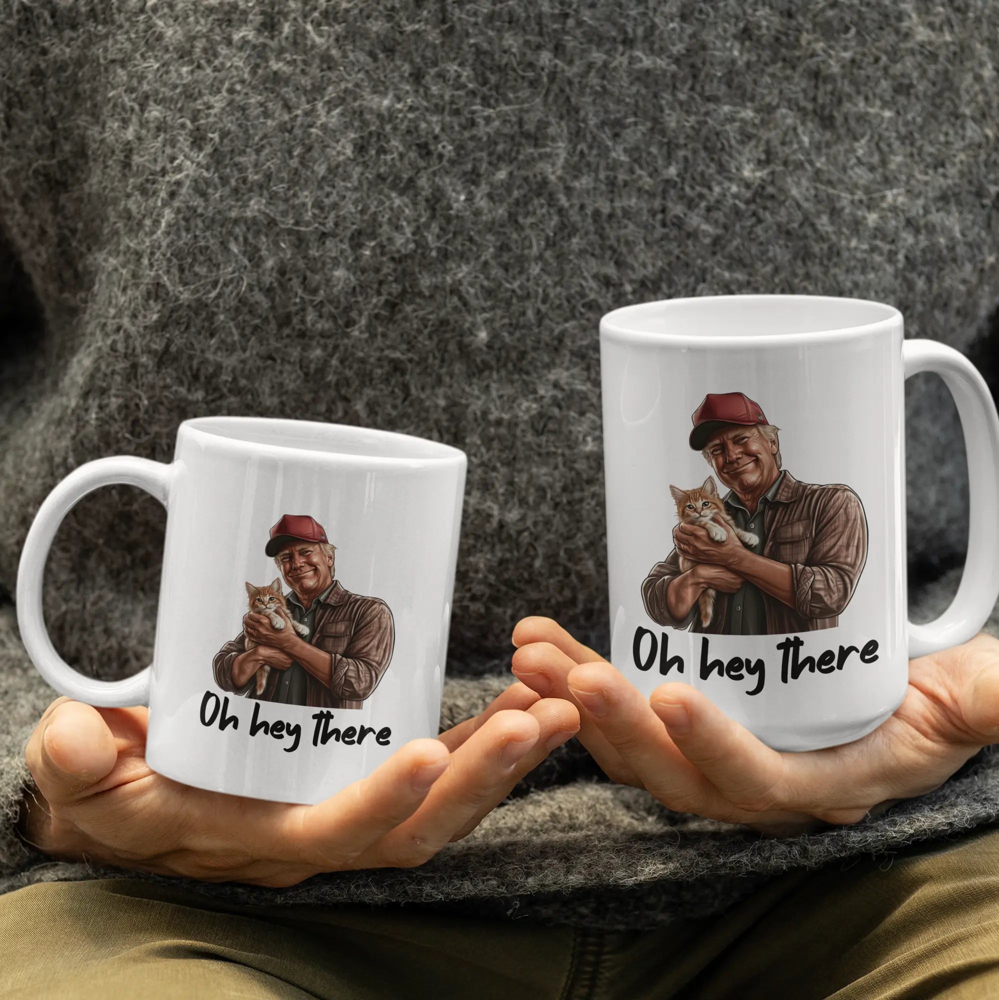 Two different sized coffee mugs simple mockup - ceramic cups perfect for customization and personalized designs