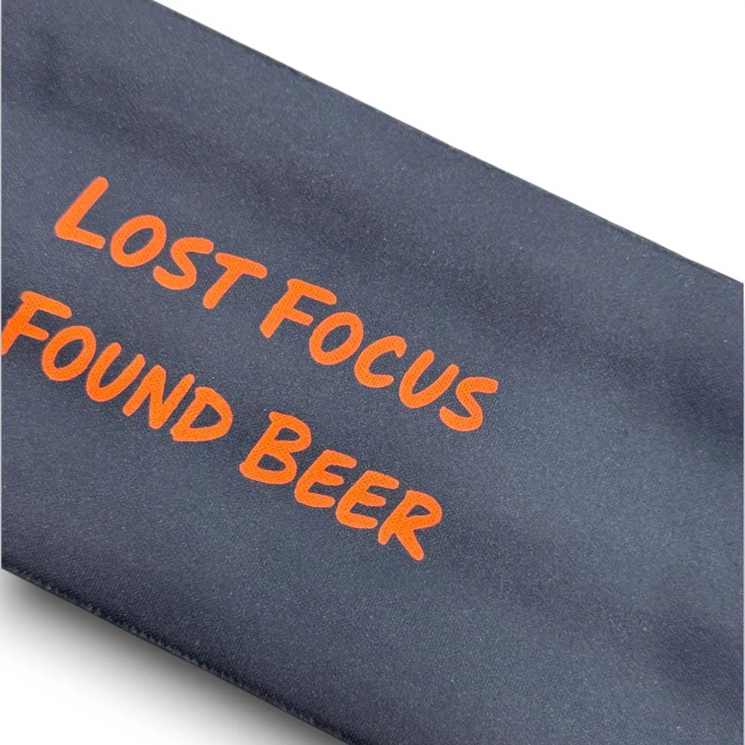 Lost Focus Found Beer Koozie in action - Perfect ADHD humor gift for beer lovers who lose everything