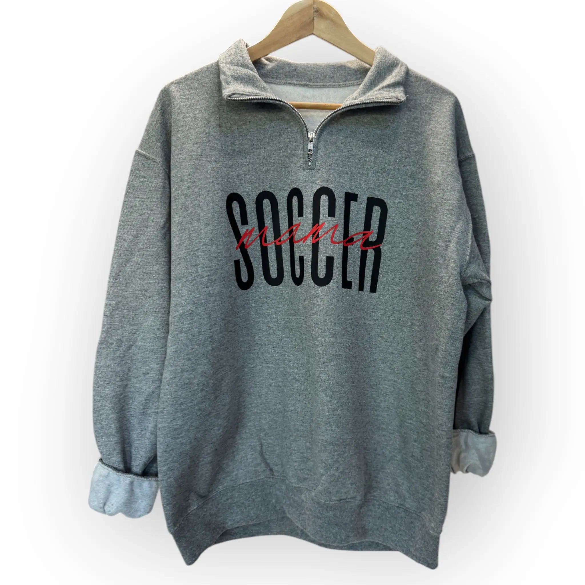 1/4 Zip Sports Mama Sweaters