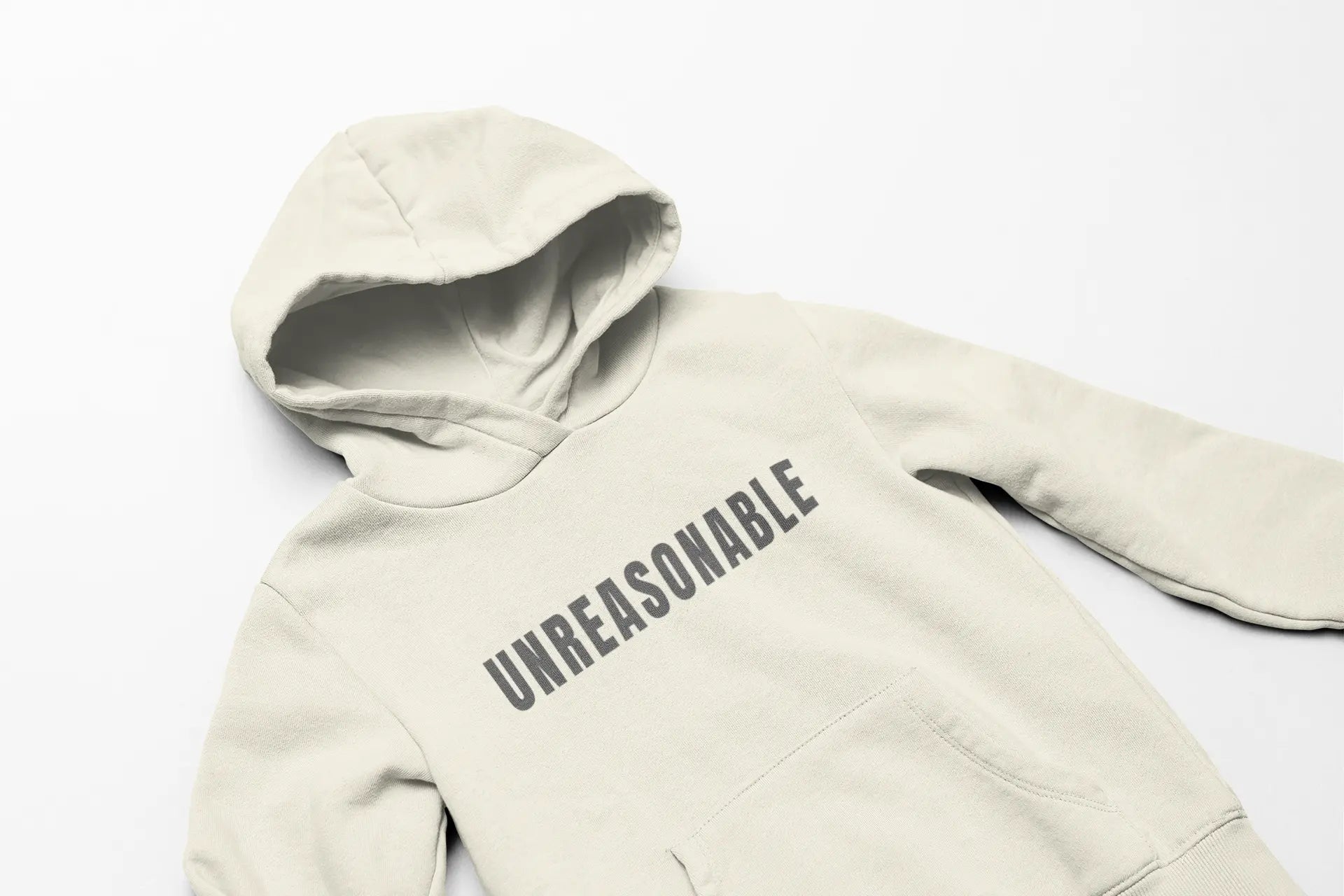 Unreasonable sarcastic hoodie lifestyle photo - funny attitude sweatshirt - comfortable pullover