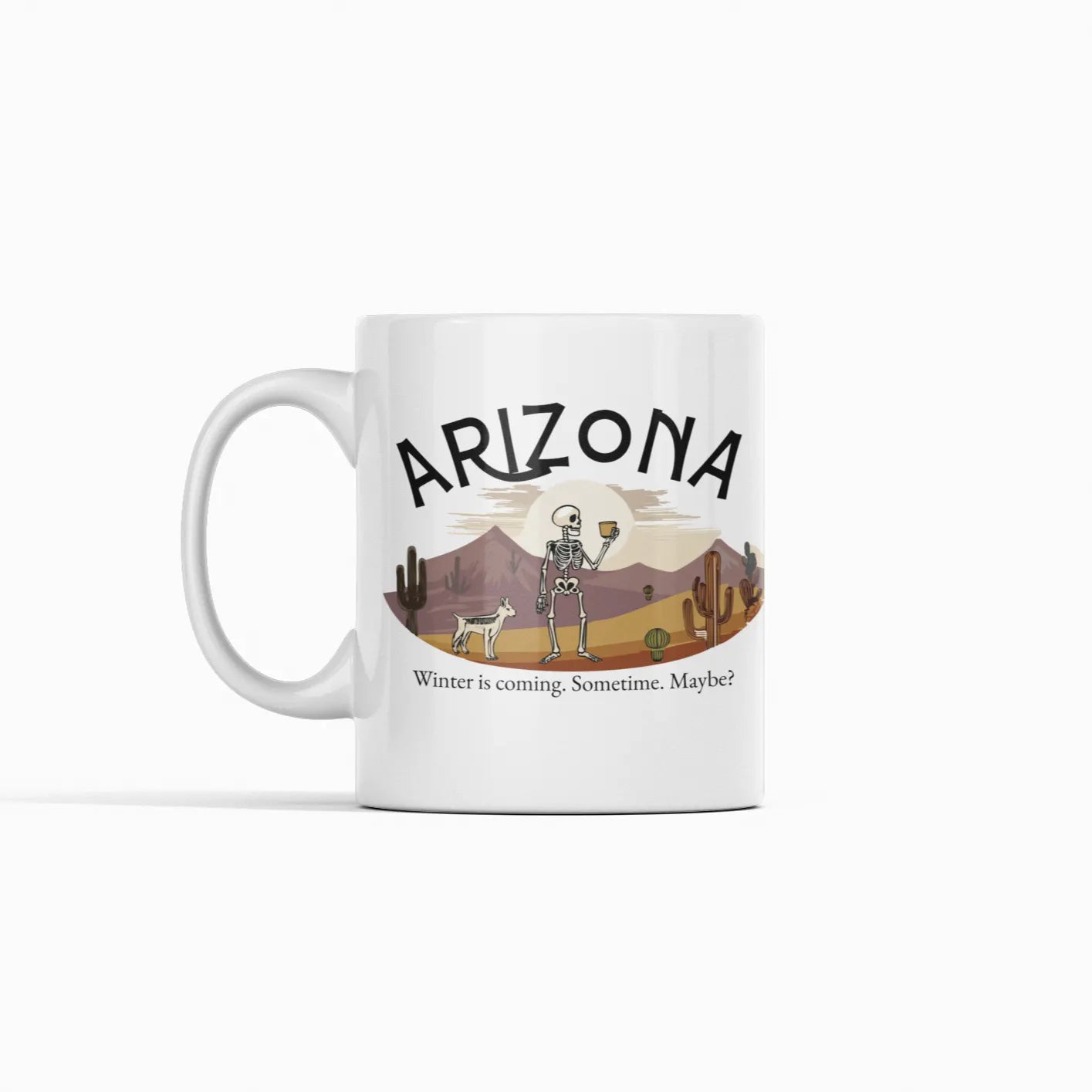 15oz ceramic coffee mug on minimalist colored backdrop - dishwasher safe coffee cup perfect for daily use