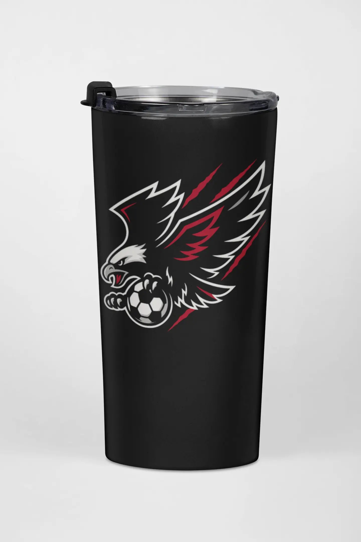  travel mug with varsity-style logo - insulated athletic sports tumbler for athletes and parents fueling the grind