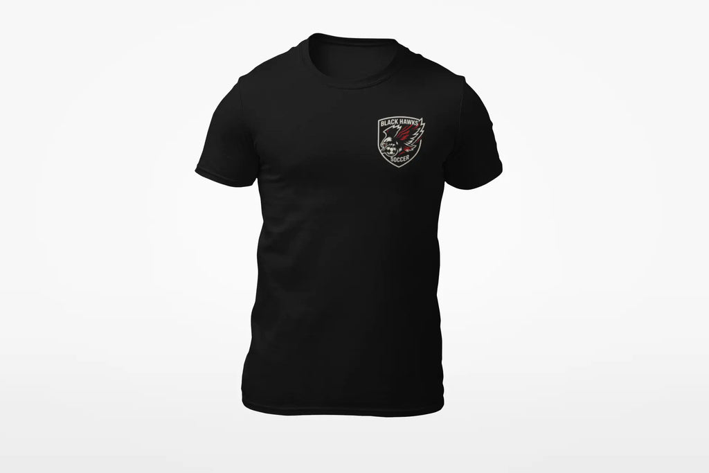 Front view "Dominate" WFHS boys soccer shirt - team spirit apparel supporting WFHS soccer booster club