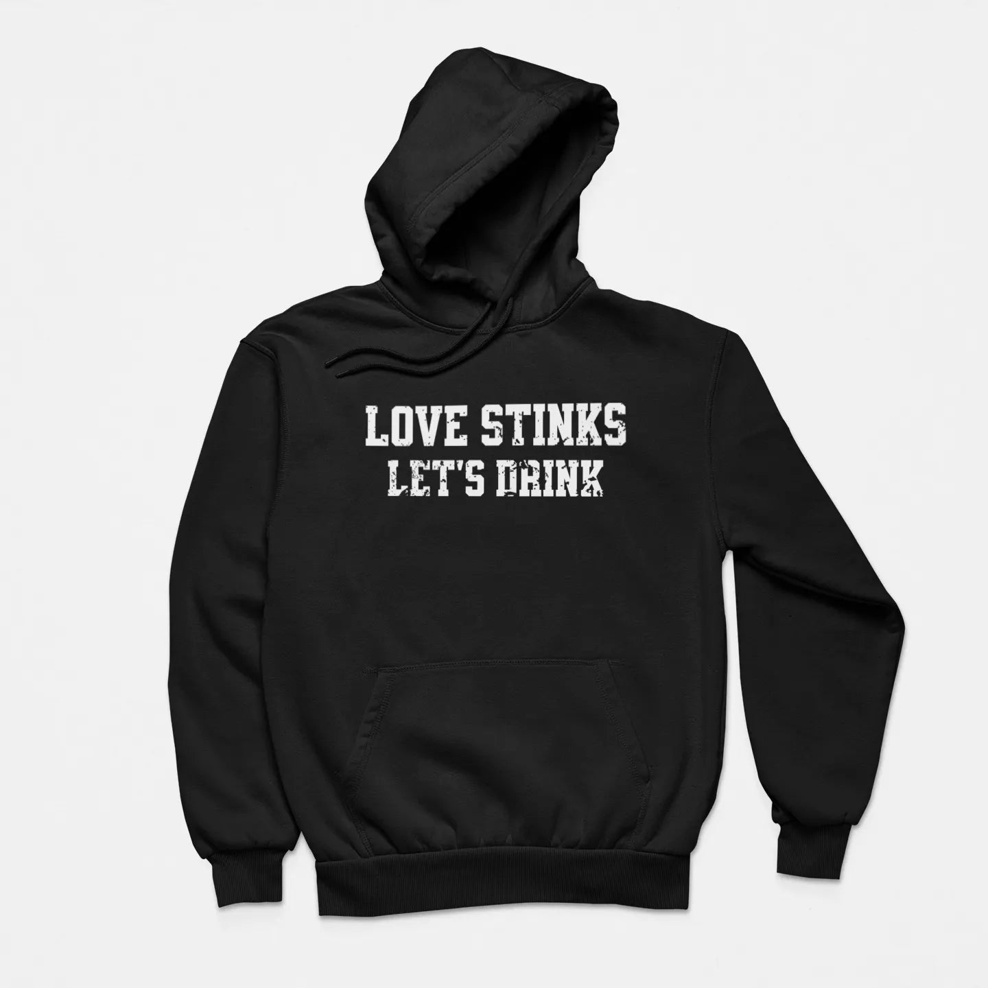 Anti-Valentine's Day heather hoodie on two-tone background - sarcastic sweatshirt for singles celebrating self-love and independence