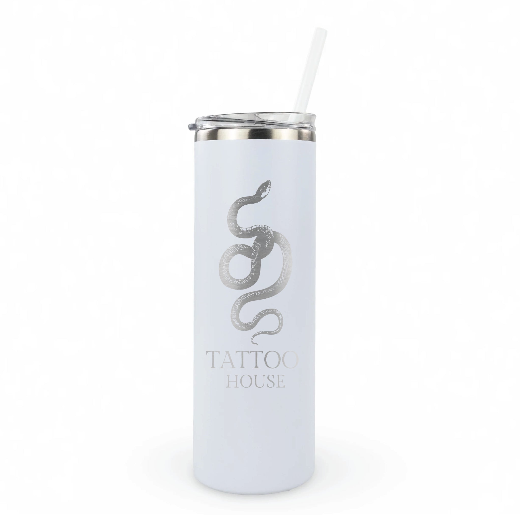 Custom design 20oz laser engraved tumbler with personalized text and logo - insulated cup ideal for unique gifts and branding