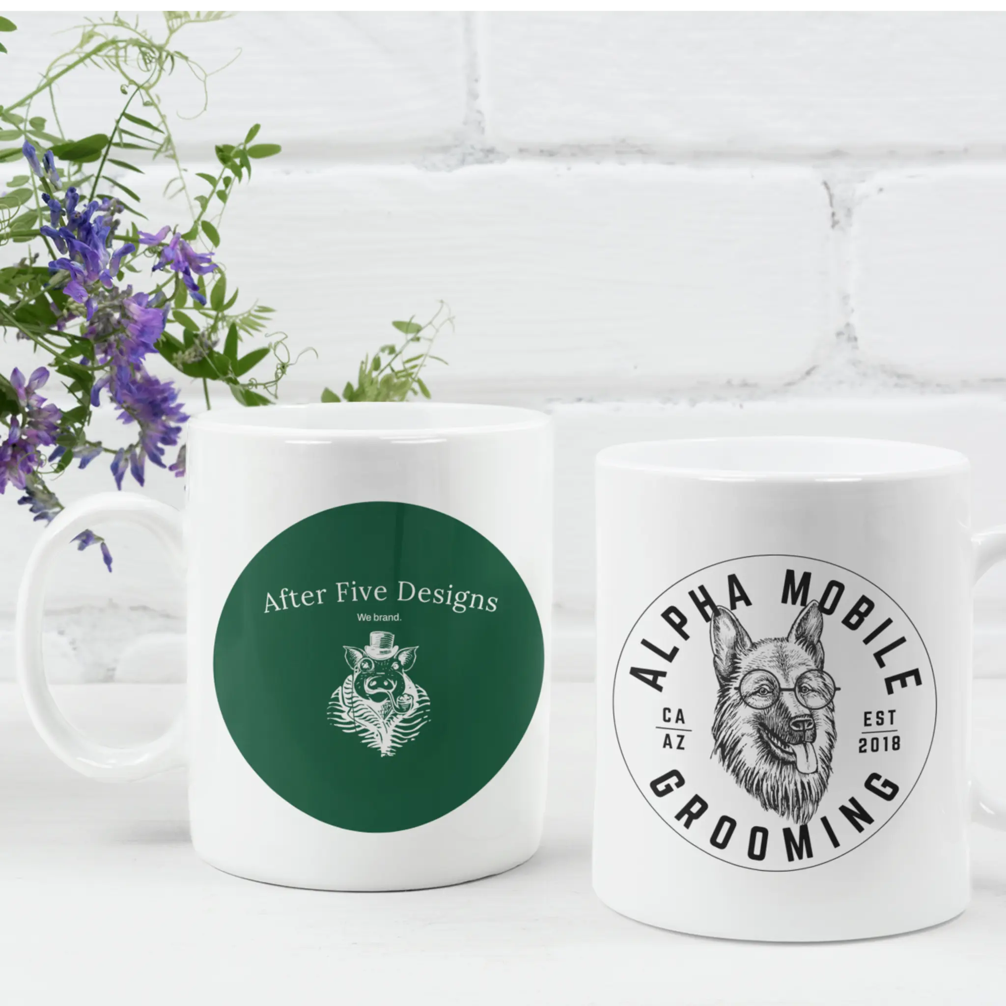 Personalized coffee mug mockup showing custom logo design option, custom ceramic mug for gifts or business