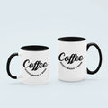 Different sized coffee mugs simple product mockup - ceramic set ideal for his and hers gifts and personalized drinkware