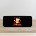 Fizzy Guzzler slap wrap koozie with cartoon beer mug design displayed on a tabletop product photo