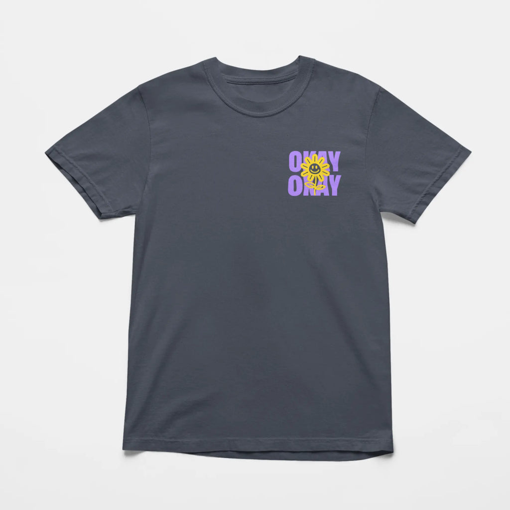 Comfort Colors "It's Gonna Be Okay" tee front flat lay - oversized mental health awareness shirt positive vibes