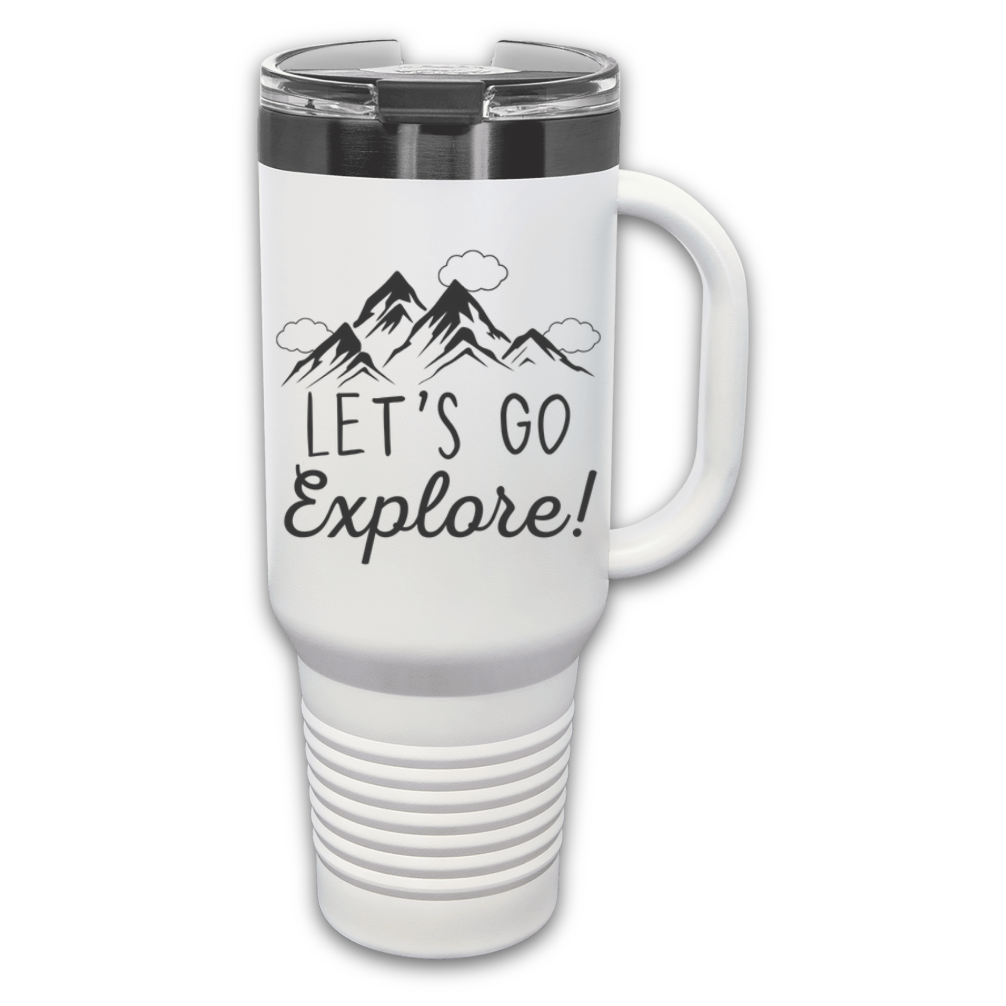 Let's Go Explore 40 oz Laser Engraved Tumbler