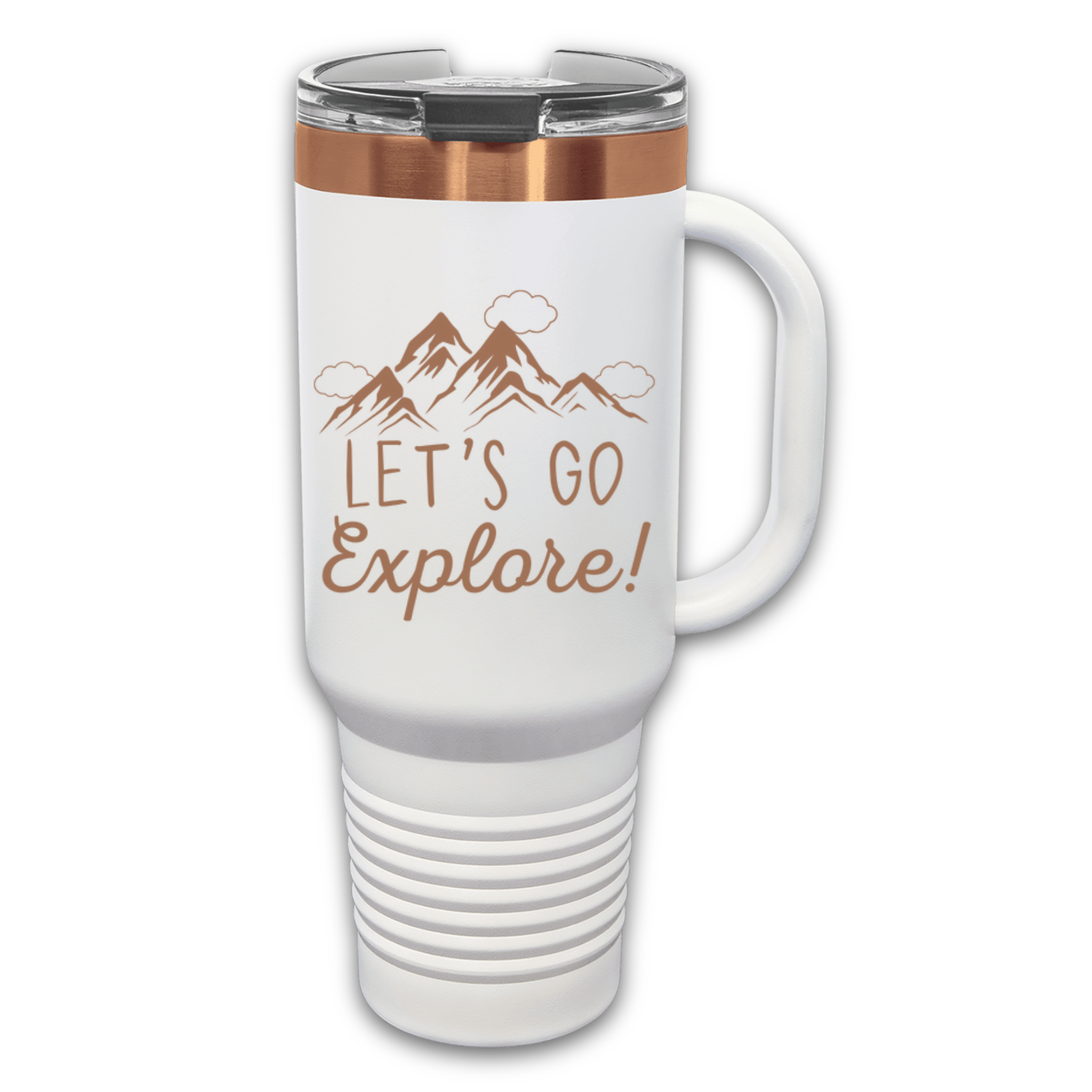 Let's Go Explore 40 oz Laser Engraved Tumbler