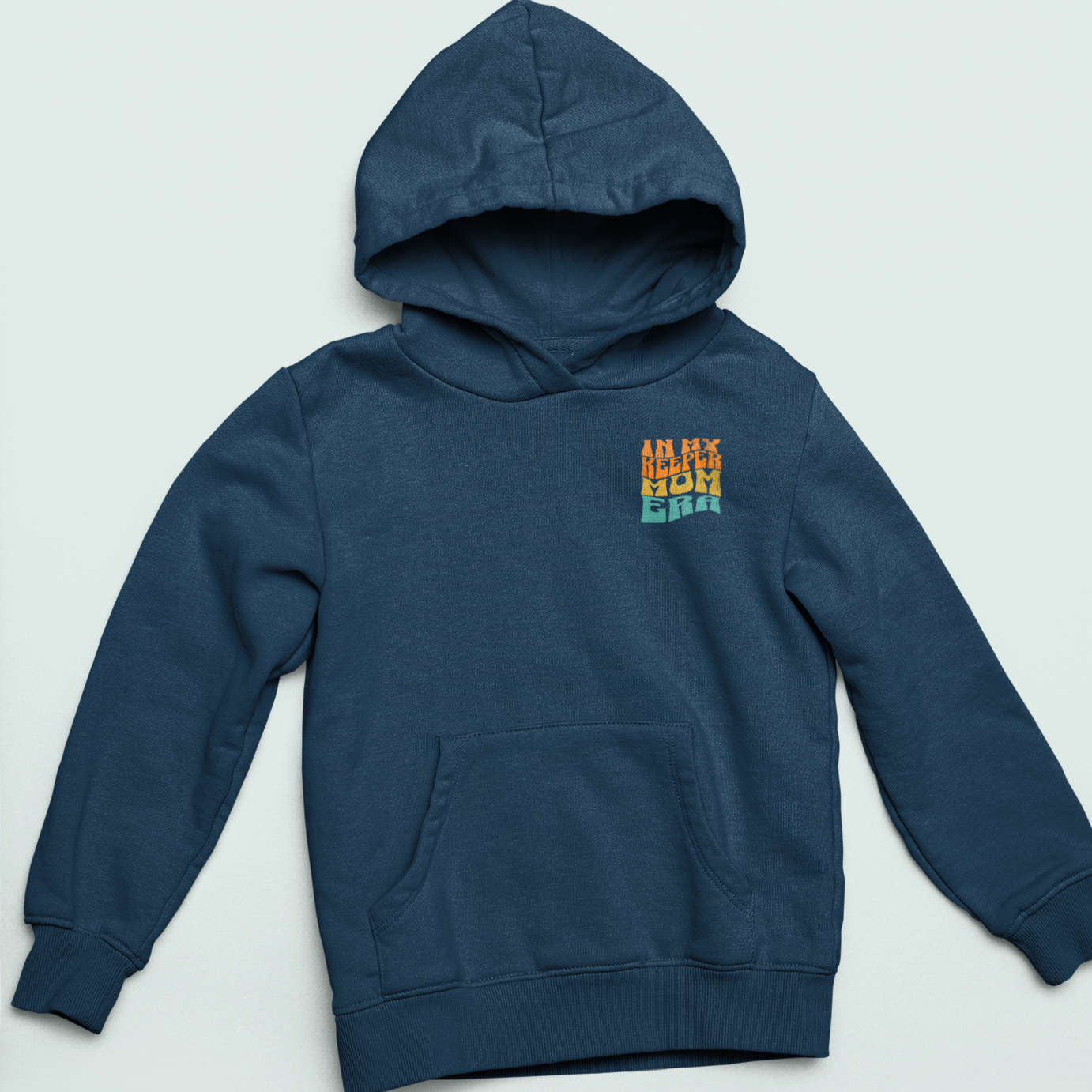 navy front Goalkeeper-themed hoodie featuring the phrase 'Cause the Keepers Gonna Save' with a soccer player silhouette, inspired by Taylor Swift's lyrics.