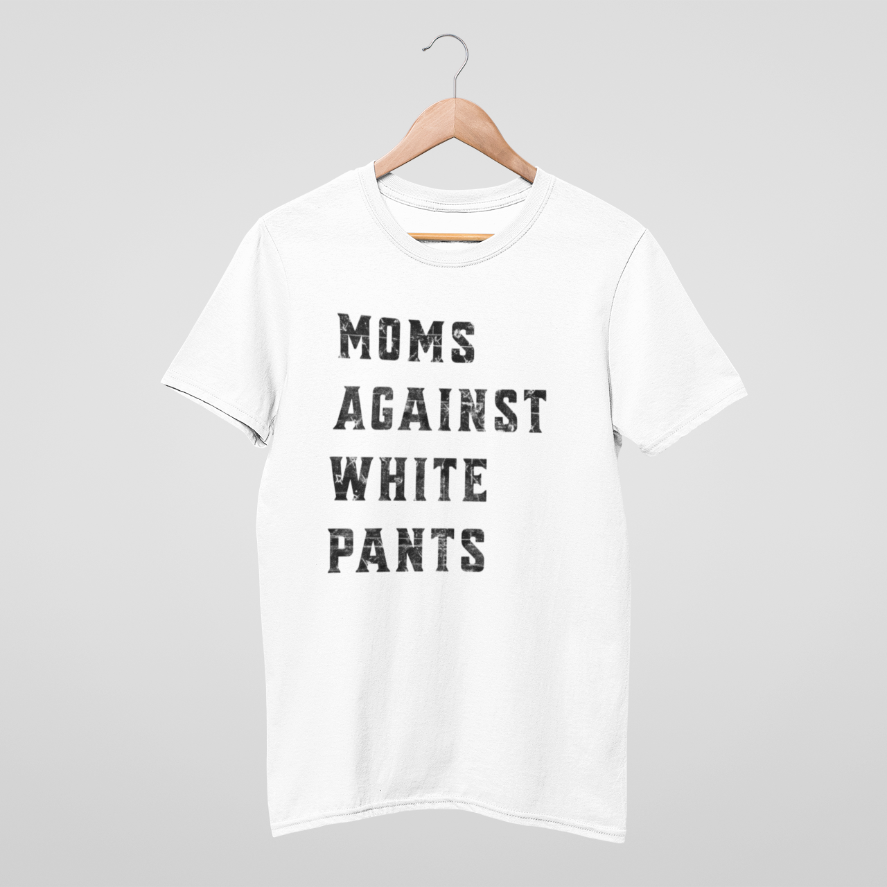 White Moms Against White Pants' Comfort Colors tee for sports moms tired of washing their kids' stained baseball and football pants