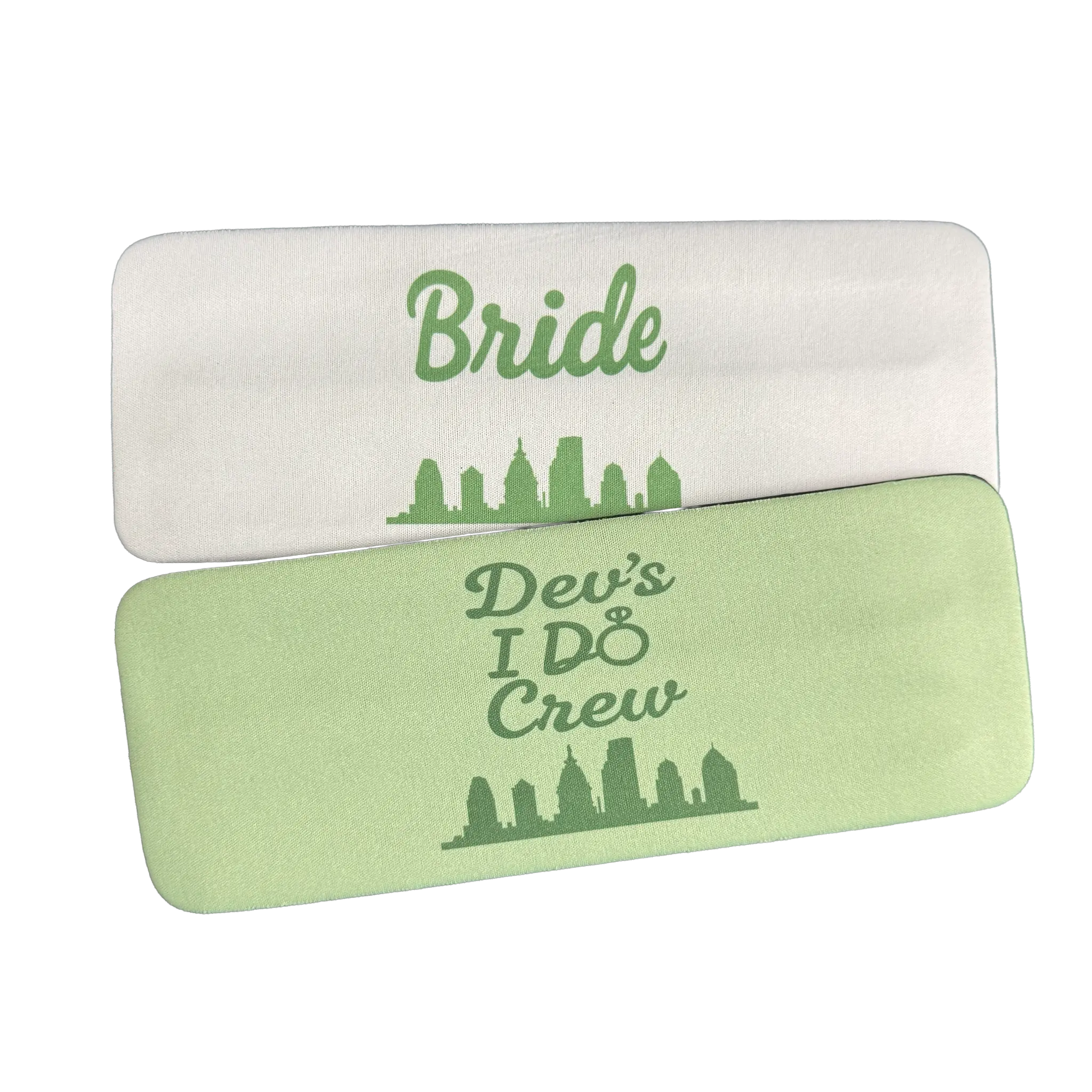 Custom slap wrap koozie bachelorette party favor with personalized event details - gift perfect for bride tribe and wedding celebrations