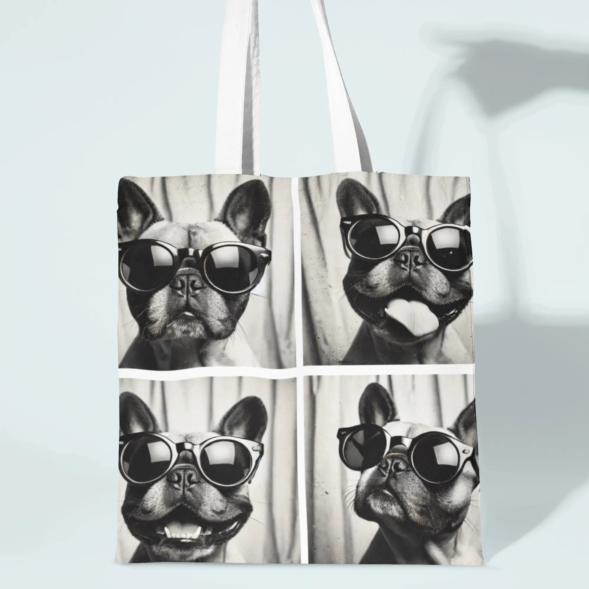 Front view of "Photobooth" cotton canvas tote bag - durable reusable shopping bag perfect for groceries and daily use