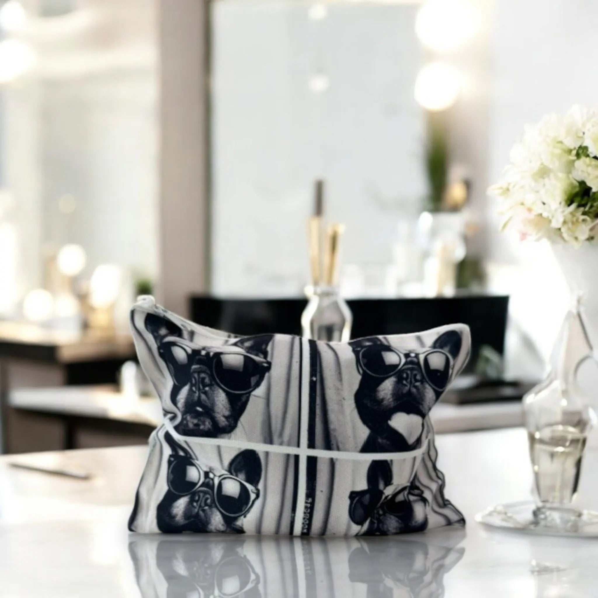 Frenchie Photo Booth Makeup Bag