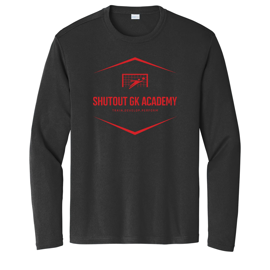 Custom Long Sleeve Youth Shutout GK Academy Performance Tee