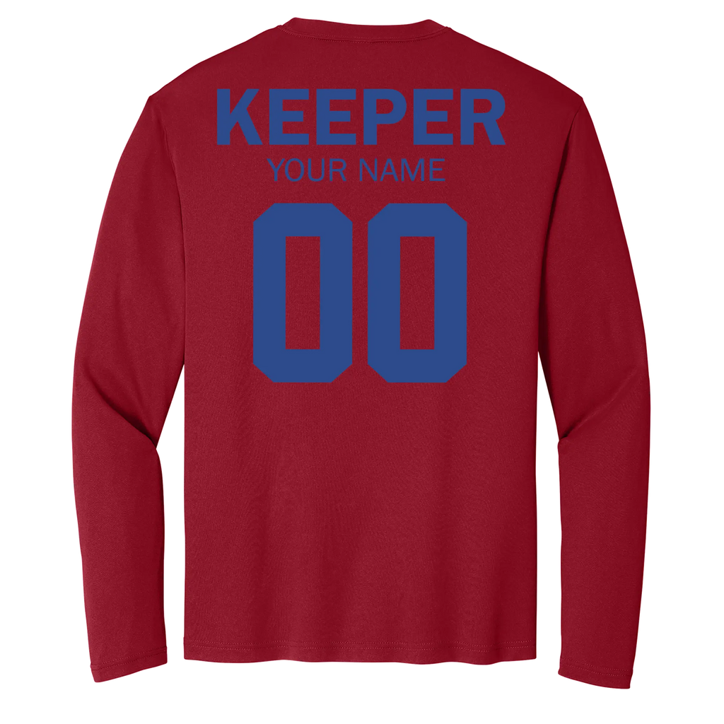 Custom Long Sleeve Adult Shutout GK Academy Performance Tee