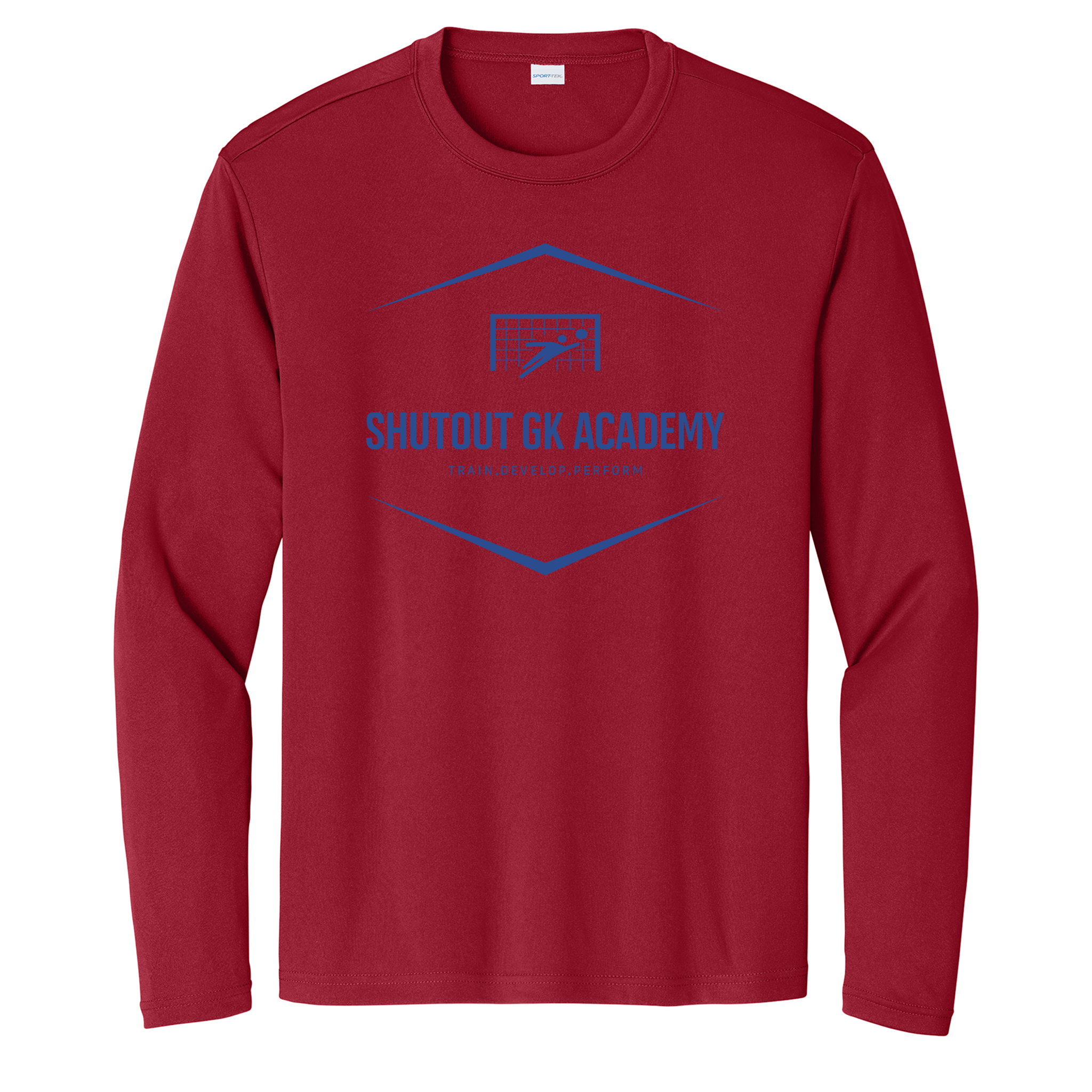 Custom Long Sleeve Youth Shutout GK Academy Performance Tee