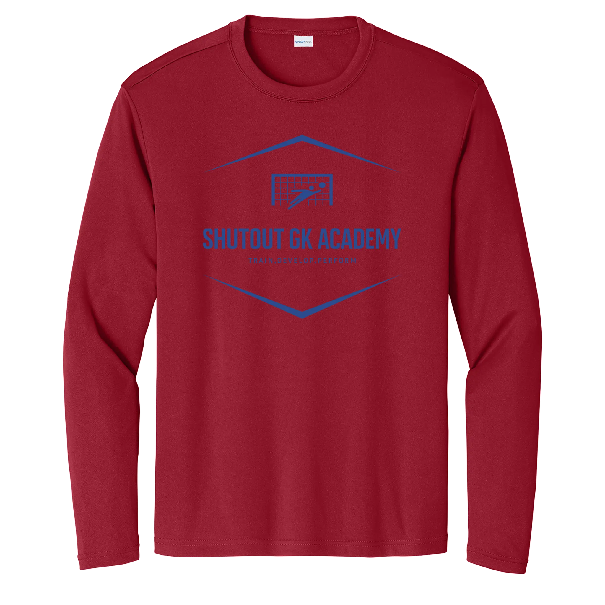 Custom Long Sleeve Youth Shutout GK Academy Performance Tee
