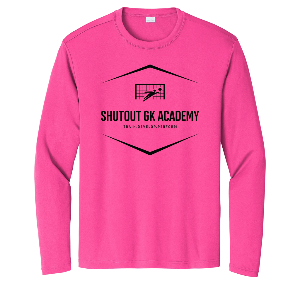 Custom Long Sleeve Youth Shutout GK Academy Performance Tee