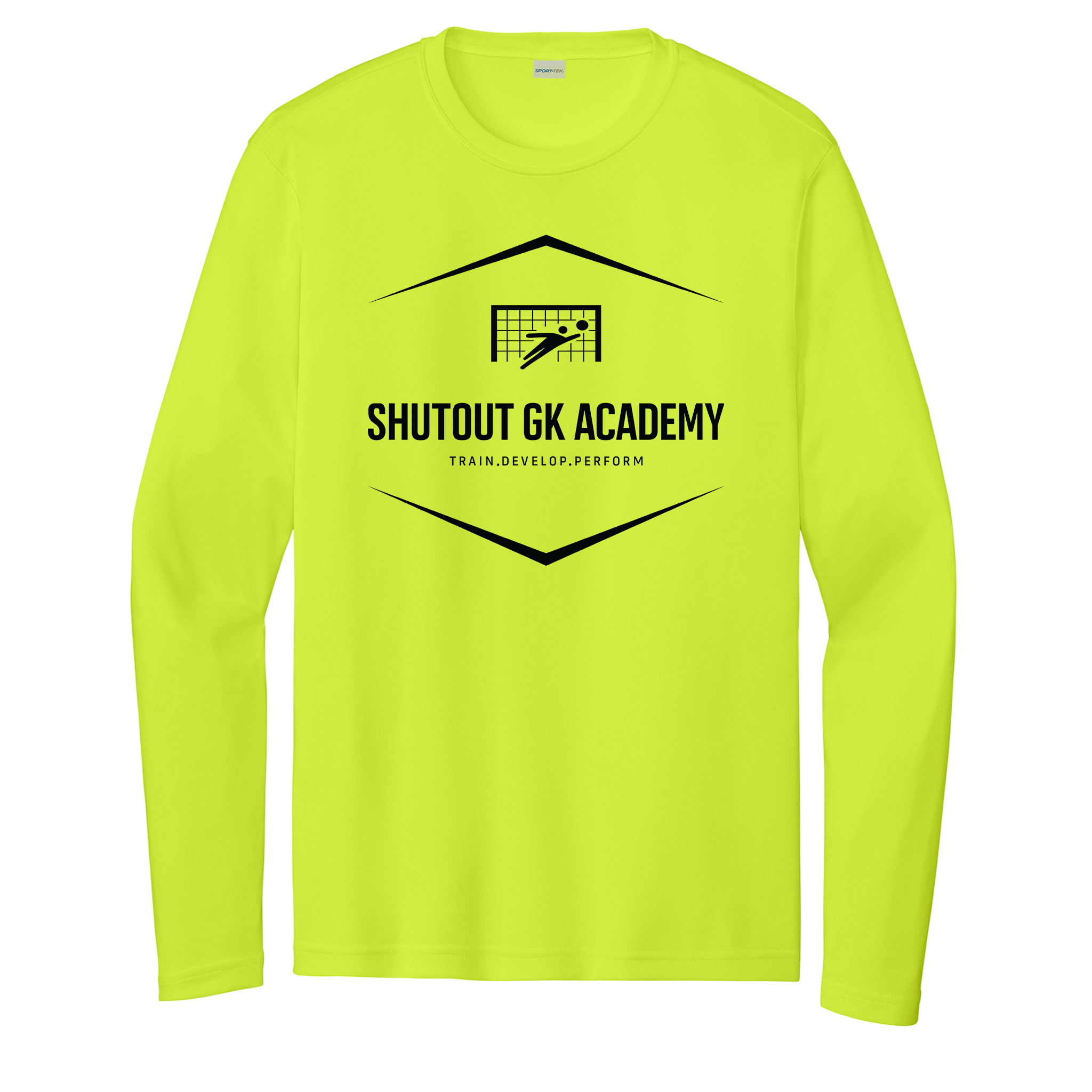 Custom Long Sleeve Adult Shutout GK Academy Performance Tee