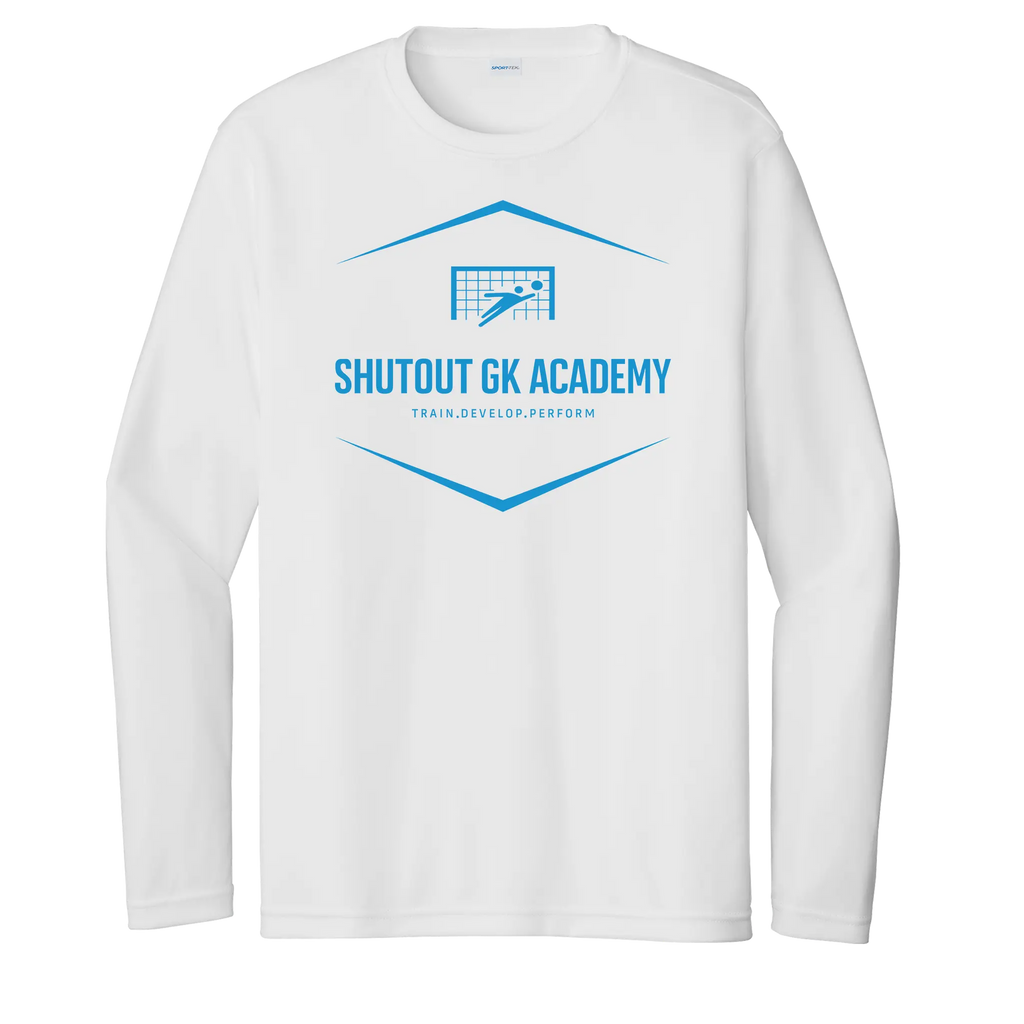 Custom Long Sleeve Youth Shutout GK Academy Performance Tee