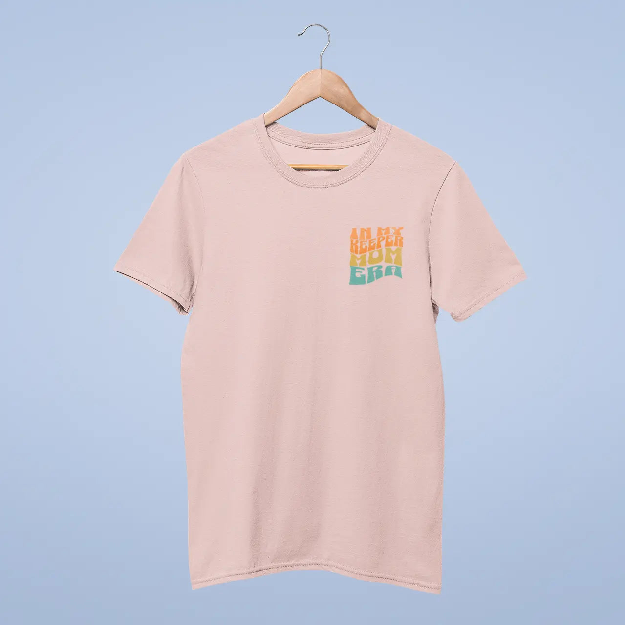 Back view of black soccer goalkeeper t-shirt on hanger "Keepers Gonna Save" - goalie shirt perfect for soccer goalkeepers who own the net