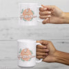 Two different sized coffee mugs simple mockup on clean background - ceramic drinkware set perfect for customization and gifts
