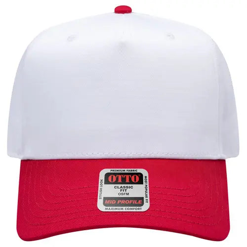 Red and white Otto Classic Fit Baseball Snapback cap